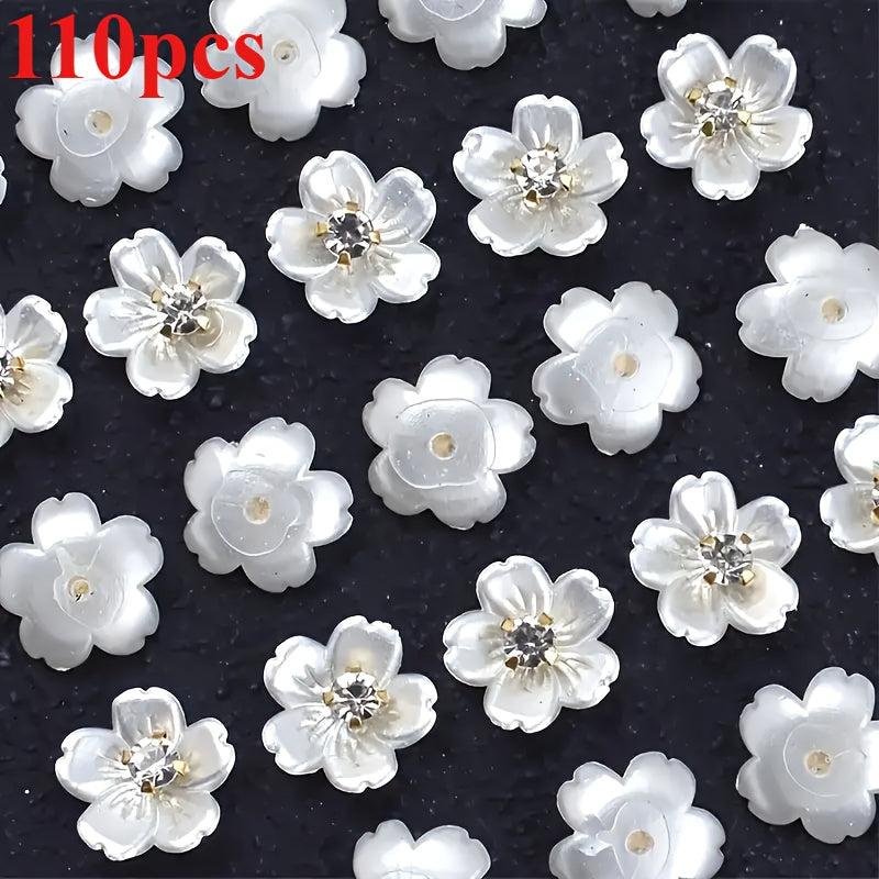 12mm Floral Beads with Center Lightweight Acrylic Bohemian Beads