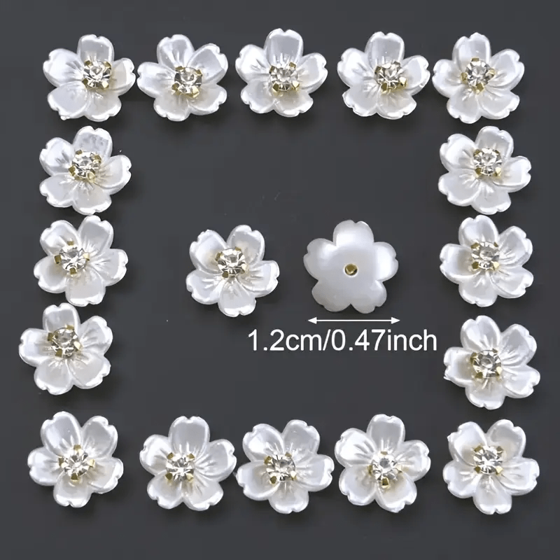 12mm Floral Beads with Center Lightweight Acrylic Bohemian Beads
