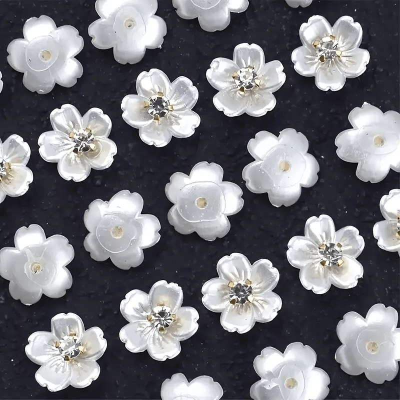 12mm Floral Beads with Center Lightweight Acrylic Bohemian Beads