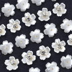 12mm Floral Beads with Center Lightweight Acrylic Bohemian Beads