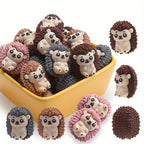 12pcs Hedgehog Silicone Beads for DIY Jewelry & Crafts