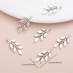 10pcs Willow Leaf Pendant for Women Jewelry Making