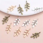 10pcs Willow Leaf Pendant for Women Jewelry Making