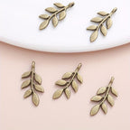 10pcs Willow Leaf Pendant for Women Jewelry Making