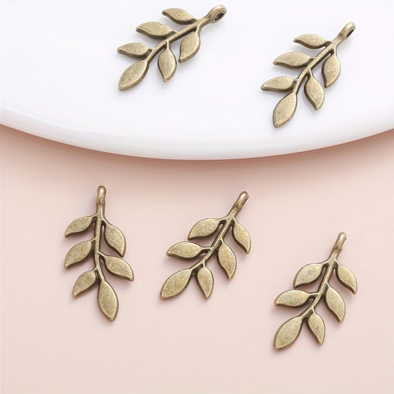 10pcs Willow Leaf Pendant for Women Jewelry Making