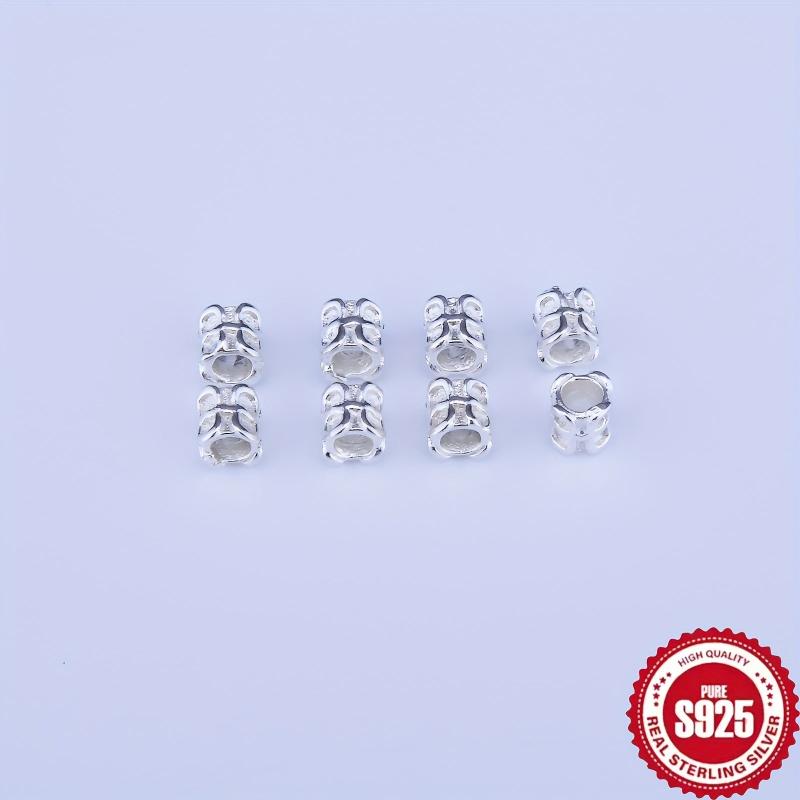 11pcs S925 Silver 8 Prong Spacer Beads for DIY Bracelet, True Word Spacer Beads