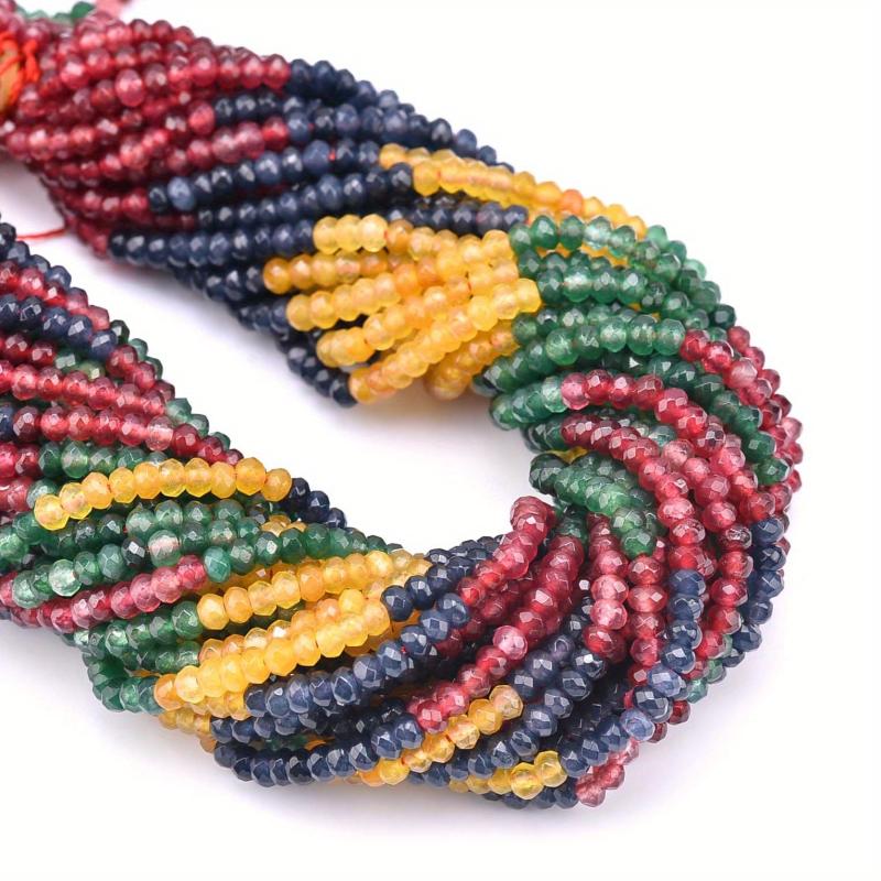 115pcs Multicolor Natural Stone Beads for Jewelry Making