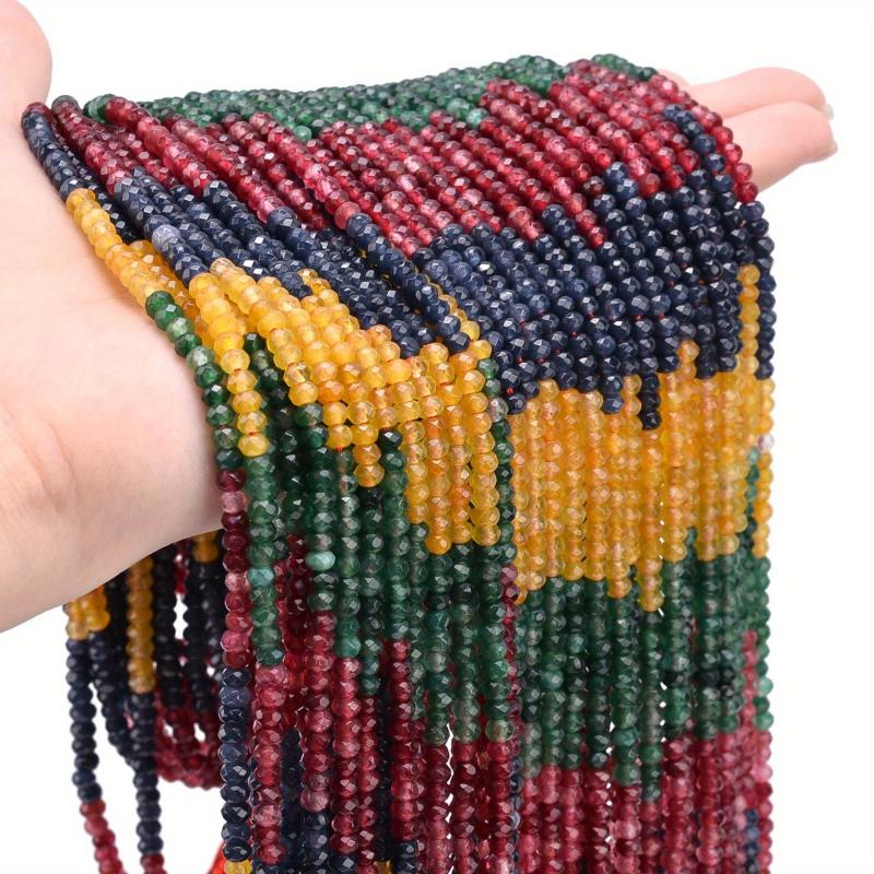115pcs Multicolor Natural Stone Beads for Jewelry Making