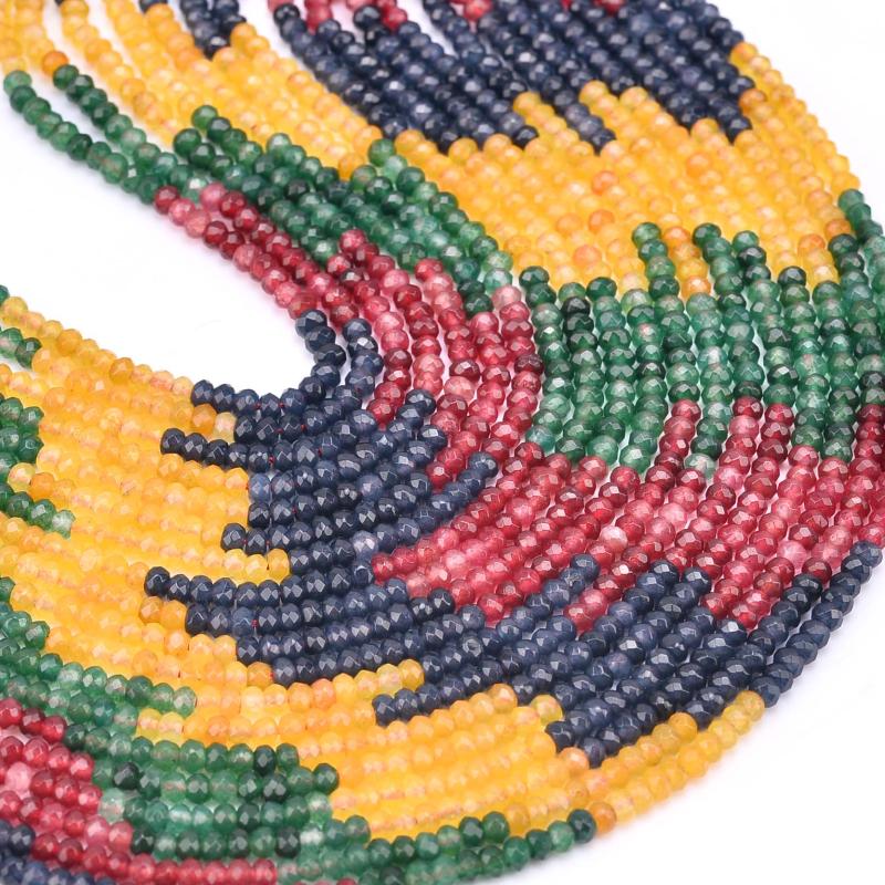 115pcs Multicolor Natural Stone Beads for Jewelry Making