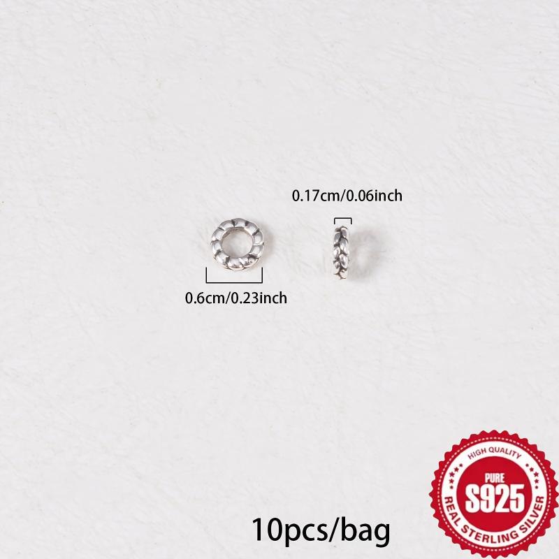 10pcs S925 Sterling Vintage Spacer Beads DIY Jewelry Making Kit