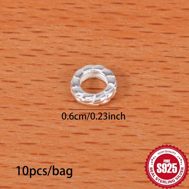 10pcs S925 Sterling Vintage Spacer Beads DIY Jewelry Making Kit