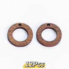12pcs 16pcs Geometric Walnut Earrings Pendant DIY Jewelry Making Set