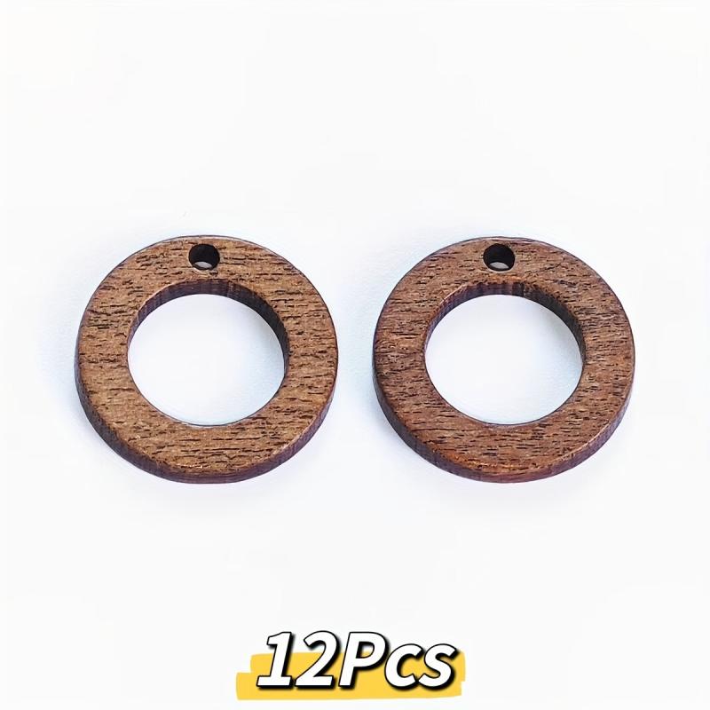 12pcs 16pcs Geometric Walnut Earrings Pendant DIY Jewelry Making Set