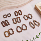 12pcs 16pcs Geometric Walnut Earrings Pendant DIY Jewelry Making Set