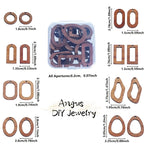 12pcs 16pcs Geometric Walnut Earrings Pendant DIY Jewelry Making Set