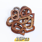 12pcs 16pcs Geometric Walnut Earrings Pendant DIY Jewelry Making Set