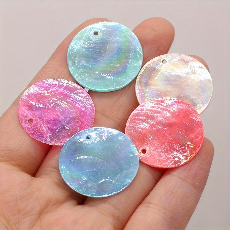 12pcs Mother of Pearl Shell Discs Reflective for DIY Jewelry