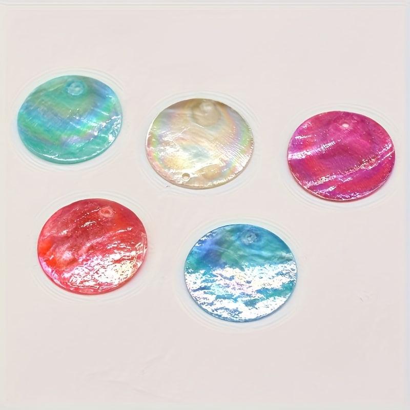 12pcs Mother of Pearl Shell Discs Reflective for DIY Jewelry