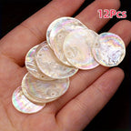12pcs Mother of Pearl Shell Discs Reflective for DIY Jewelry