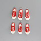 10pcs Red Sports Shoes Charms Resin Pendants for DIY Jewelry Making