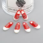 10pcs Red Sports Shoes Charms Resin Pendants for DIY Jewelry Making