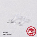 10pcs S925 Silvery Ball Jump Rings Earring Studs DIY Jewelry Making Pack