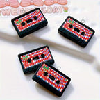 10pcs Retro Cassette Tape Resin Charms DIY Jewelry & Keychains