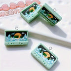 10pcs Retro Cassette Tape Resin Charms DIY Jewelry & Keychains