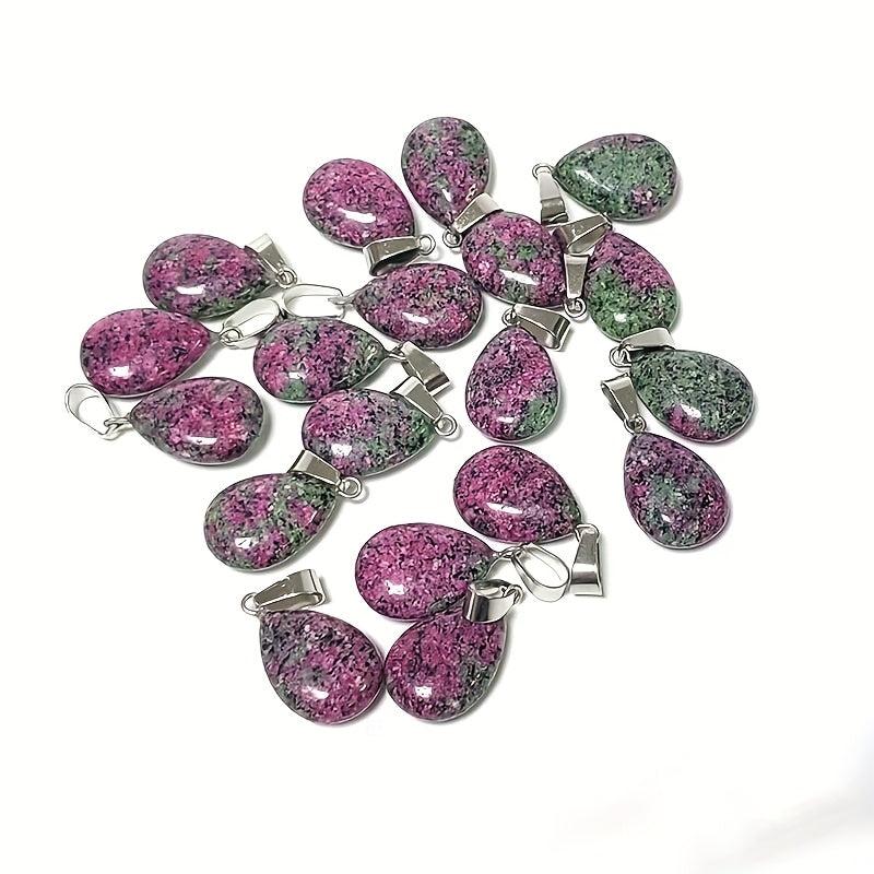 10pcs Small Water Drop Stone Bead Pendant Charms DIY Jewelry Making