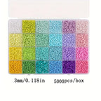 3mm Glass Seed Bead Set 168 Colors DIY Crafts Jewelry Making Supplies