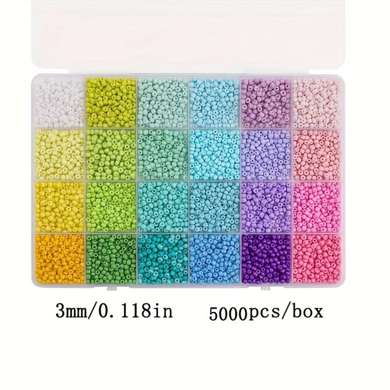 3mm Glass Seed Bead Set 168 Colors DIY Crafts Jewelry Making Supplies