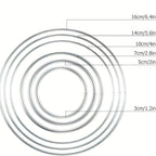 12pcs Metal Hoops Dream Catcher Wire Hoops for DIY Crafts 6 Sizes Total 12pcs