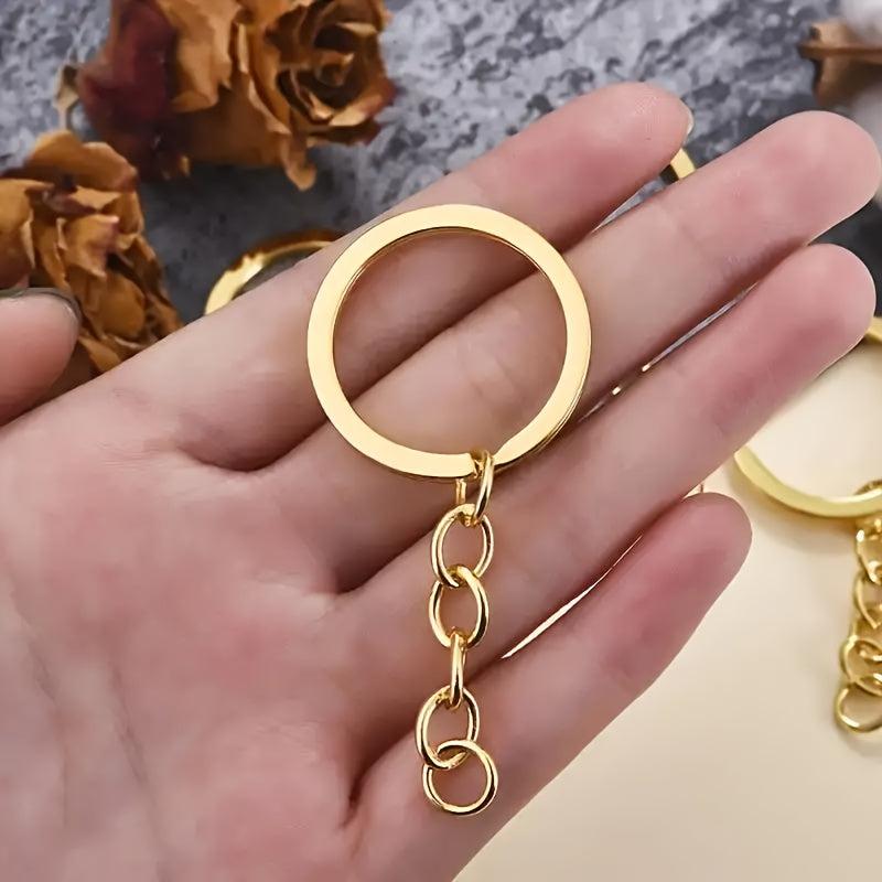 120pcs DIY Keychain & Earring Making Kit Zinc Alloy