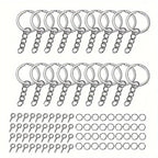 120pcs DIY Keychain & Earring Making Kit Zinc Alloy