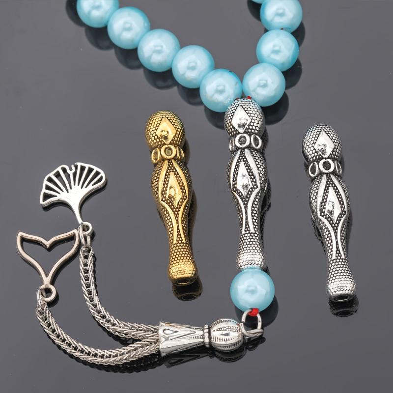 10pcs Tassel Prayer Beads Spacer Beads Round Polka Dot Pattern Spacers