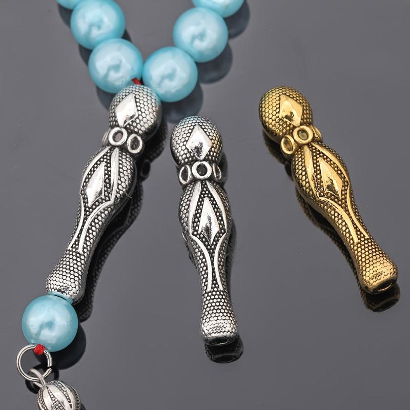 10pcs Tassel Prayer Beads Spacer Beads Round Polka Dot Pattern Spacers