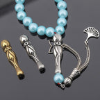 10pcs Tassel Prayer Beads Spacer Beads Round Polka Dot Pattern Spacers