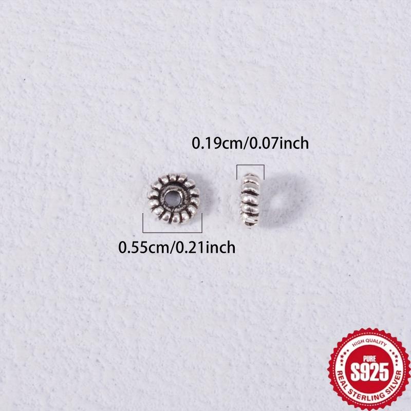 10pcs Silvery Spacer Beads Plum Blossom Charms DIY Craft Kit