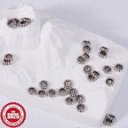 10pcs Silvery Spacer Beads Plum Blossom Charms DIY Craft Kit
