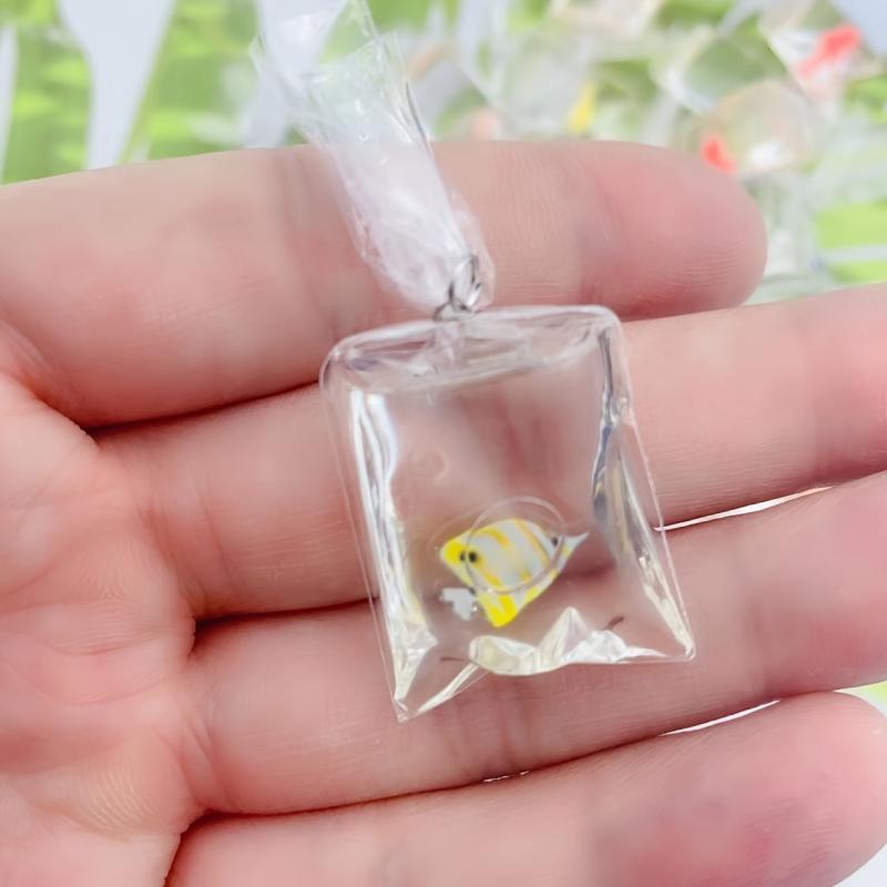 10pcs Resin Fish Pendants Marine Life Charms for DIY Crafts