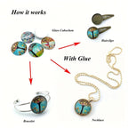 10pcs Round Glass Charms for Jewelry Making