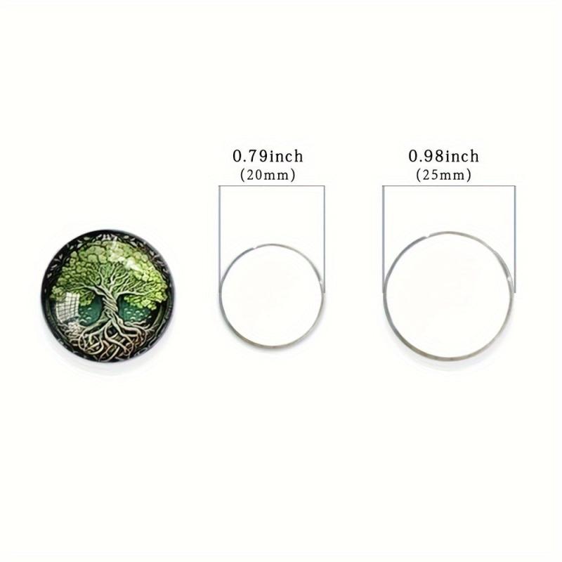 10pcs Round Glass Charms for Jewelry Making