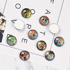 10pcs Round Glass Charms for Jewelry Making