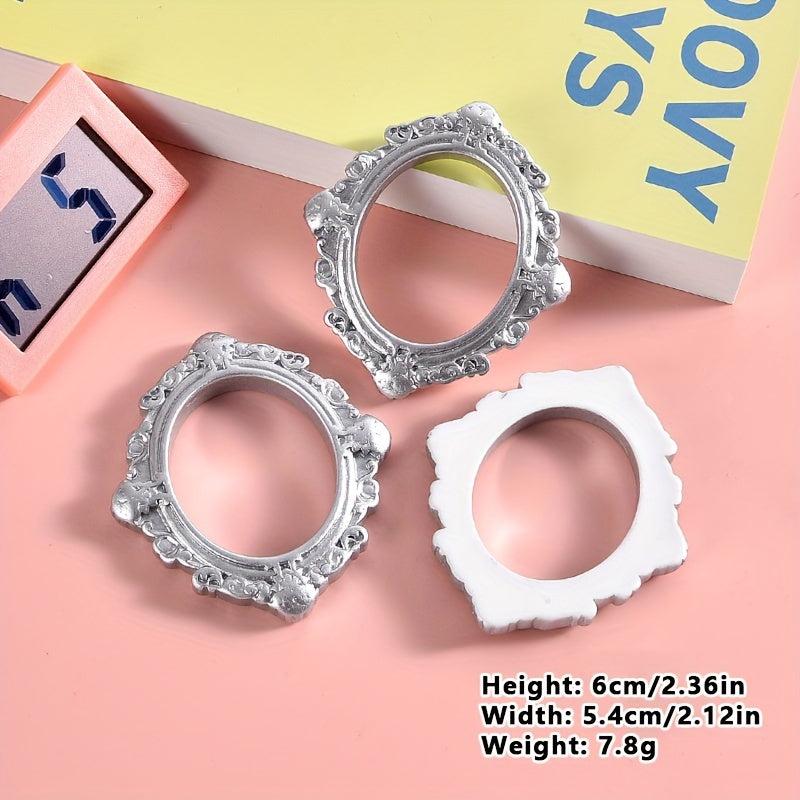 5pcs Mixed Resin Photo Frames for Dollhouse Scene Accessories