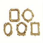 5pcs Mixed Resin Photo Frames for Dollhouse Scene Accessories