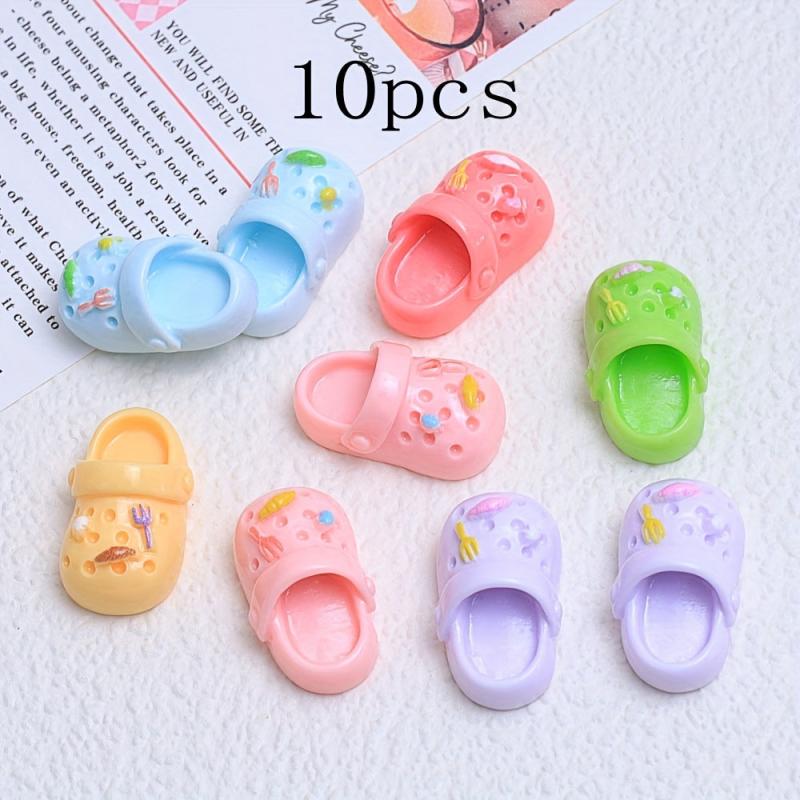 10pcs Slime Charms Set with Glitter and Colorful Patterns