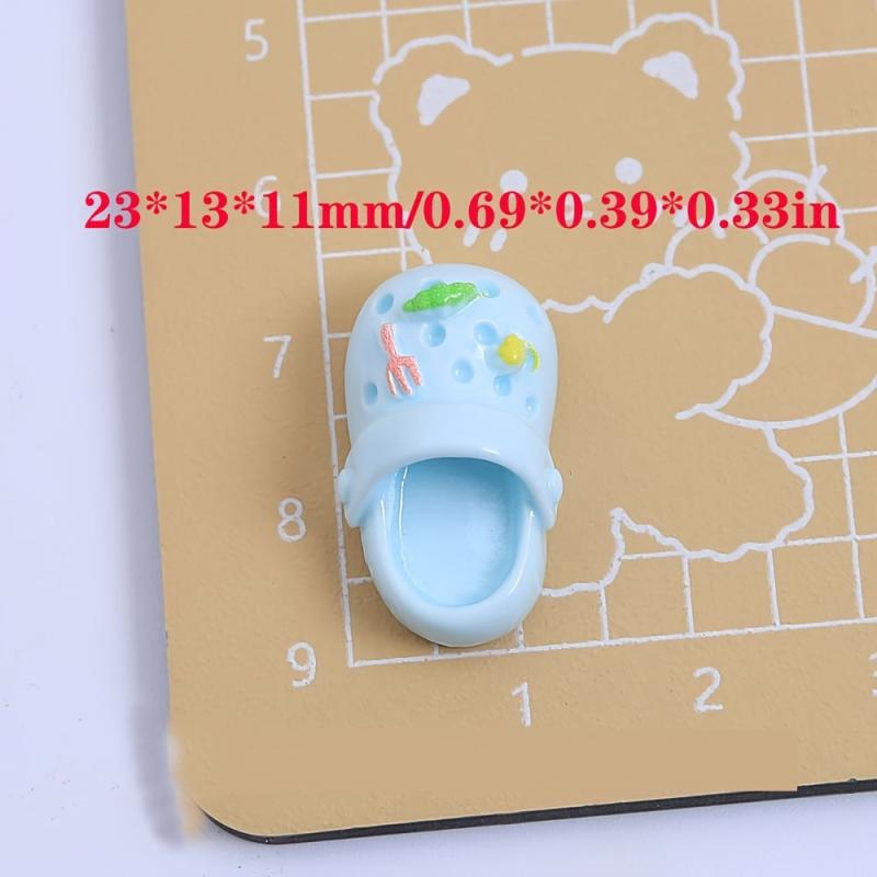 10pcs Slime Charms Set with Glitter and Colorful Patterns