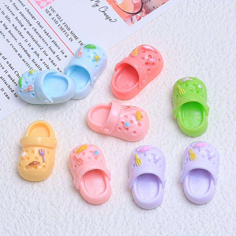 10pcs Slime Charms Set with Glitter and Colorful Patterns
