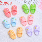 10pcs Slime Charms Set with Glitter and Colorful Patterns