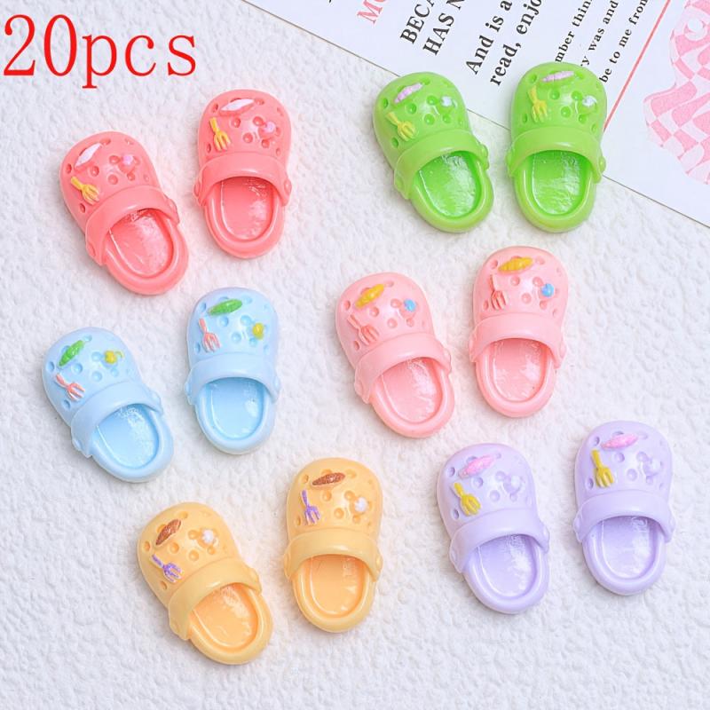 10pcs Slime Charms Set with Glitter and Colorful Patterns